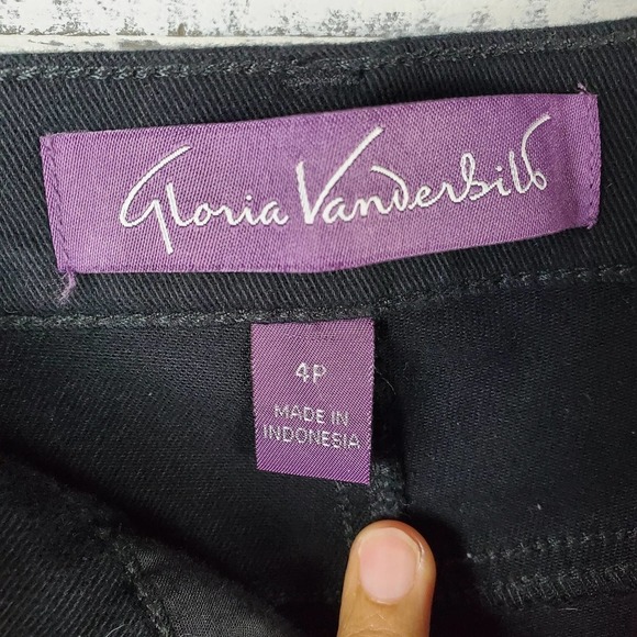 Gloria Vanderbilt Denim Black Amanda The Original Slimming Jeans Size 4 Petite - Picture 4 of 8